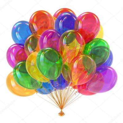 Balloons in bunch